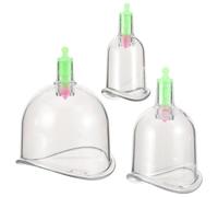 3pcs Plastic Cupping Cup Set for Vacuum Suction Therapy