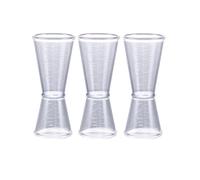 3PCS Plastic Double Head Jigger Cocktail Drink Measure Cup for Bar Tending Party Kitchen 40ml/20ml