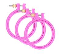 3pcs Plastic Embroidery Hoops Set, Cross Stitch Circle Hoop Embroidery Circle Ring for Embroidery and Cross Stitch Random Color(3in)