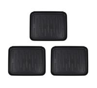 3pcs Plastic Shoe Tray Multi Purpose Drying Tray Black Sl oot Mat for Entryway Use, Suitable for Cat Litter Box, Paint Tray, Flower Pot Mat