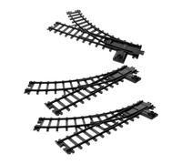 3pcs Plastic Train Track Connector Piece for Electric Train Sets Black