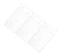3pcs Plastic Vertical Name Badge Holder Hard ABS Material | Design with Splash Resistance, Includes Lanyard Accessory, for Event Organizers and Security Checkpoints