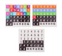 3pcs Plastic Xylophone Note Stickers for Aluminum Glockenspiel Keys | Universal Fit with Anti-glare Matte Finish, Easy Note Recognition, Secure Position Markers for Students