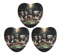 3PCS Playing Poker Dogs Car Air Freshener Hanging Scented Cards Cute Black Car Fresheners Long Lasting New Cars Scents for Women Men Natural Air Freshener with Lanyard Automotive Freshies