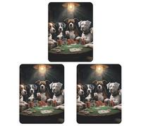 3PCS Playing Poker Dogs Car Air Freshener Hanging Scented Cards Cute White Car Fresheners Long Lasting New Cars Scents for Women Men Natural Air Freshener with Lanyard Automotive Freshies