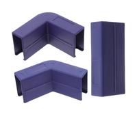 3pcs Playpen Pipe Connectors for Safety Fence Panel Stability | Metal round Corner Fittings, Securely Attach Sections, No Exposed Screws or Sharp Parts, Blue Finish