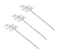 3pcs Plum Blossom Pearl Hair Pins Vintage Retro Chinese Style