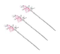 3pcs Plum Blossom Pearl Hair Sticks Vintage Chinese Hairpins