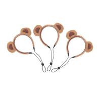 3pcs Plush Bear Ears Headband for Dogs and Cats Adjustable Elastic