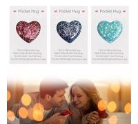 3PCS Pocket Hug Heart with Card Mini Pocket Hugs Token for Friends Gift Pro Precision Quality Mini Gift for Friends Pocket Hugging Heart Hug Heart with Mini Card
