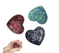 3PCS Pocket Hugs for Friends Cute Pocket Hug Heart Mini Glass Pocket Hearts Token in 3 Styles with Pocket Hug Gifts Card Thinking of You Gifts for Birthday Wedding Mothers Day Valentines