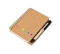 3Pcs Pocket Notebook Lined Notepads with Pen in Holder Sticky Notes Page Marker Colored Tabs for Daily Planning Office Notepads