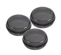 3pcs Pocket Size Black PP Pill Organiser for Daily Travel Use | Day Three Times Layout, Small Tablet Holder for Pills and Vitamins, Outdoor Commuting
