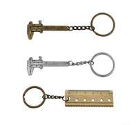 3pcs Pocket Tape Measure Keyring - Small Retractable Ruler Vernier Caliper for Sewing & Construction - 0-4cm Scale