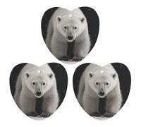 3PCS Polar Bear Car Air Freshener Hanging Scented Cards Cute Gray Car Fresheners Long Lasting New Cars Scents for Women Men Natural Air Freshener with Lanyard Automotive Freshies