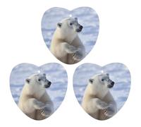 3PCS Polar Bear Car Air Freshener Hanging Scented Cards Cute Gray Car Fresheners Long Lasting New Cars Scents for Women Men Natural Air Freshener with Lanyard Automotive Freshies