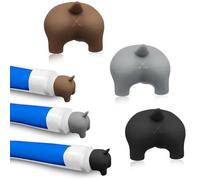 3Pcs Pooping Dog Butt Toothpaste Topper, Silicone Dog Toothpaste Dispenser Dog Butt Toothpaste Cap Lid, Funny Dog Butt Toothpaste Squeezer Head Toothpaste Covers Dispenser for Kids Adults (3Colors)