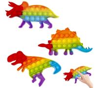 3PCS Pop It Fidget Toys Poppet Fidget Toy Animal Sensory Push Bubble Popper Pack for Kids & Adults Stress Relief Silicone Fidget Toy for Anxiety Travel Classroom Christmas Birthday Present (SETC)