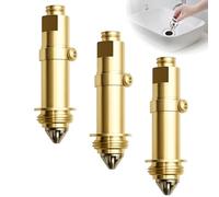 3PCS Pop Up Click Clack, Sink Bath Basin Waste, Universal Basin Sink Waste Plug, Brass Internal Spring Push Button Stopper Replacement, Bathroom Bath Basin Drain Plug with Screw Thread