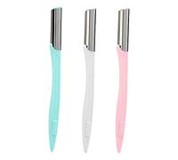 3Pcs Portable Eyebrow Trimmer Foldable Hair Remover Kit Brow ShaperWomen Eyebrow Trimmer Stainless Steel Blade Facial Hair Shaver Eyebrow Shaping