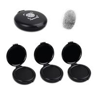 3PCS Portable Fingerprint Stamp Ink Pad Kit - Quick-Drying Black Thumbprint Ink for Notary Supplies, Identification Security ID Fingerprints Cards Law Enforcement
