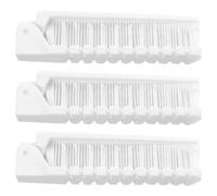 3pcs Portable Folding Pocket Hair Brush Comb, Double Headed Plastic
