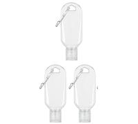 3Pcs Portable Hot Sauce Keychain Bottles - Mini Ketchup Containers for On-The-Go - Refillable Travel Size Hot Sauce Keychain, Gravies and Marinades,Hot Sauce,Pantry Staples, 2oz/50ml