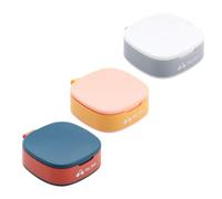 3pcs Portable Medicine Container with Silicone PP Travel Organizer | Three Compartment Layout, PP and Silicone Build, Compact Storage for Journey Use and Daily Dose Planning Random Color