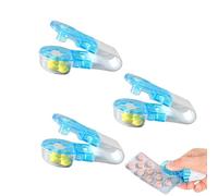 3Pcs Portable Pill Taker, Tablets Pills Blister Pack Opener Assistance Tool, Pill Splitter Cutter, Travel Pill Taker,Pill Dispenser, Storage Box Medication Dispenser, for Splitter Cuts Pills, Aids