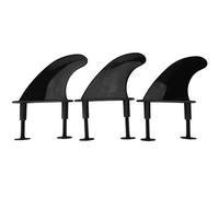 3Pcs Portable Plastic Surfboard Surf Fin Replacement Surfing Accessory Black for Surfing Surfboard 14.5x20x2.5cm with Screws