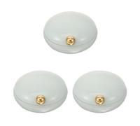 3pcs Portable Round Compartment Pill Organizer with 4 Sections | ABS Silicone Build, Tight Seal and Removable Dividers, Opaque Matte Finish for Doctor Visits Outdoors
