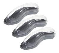 3pcs Portable Swim Goggle Case Black Plastic Protective Box