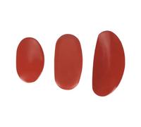 3Pcs Pottery Clay Ribs Red Different Sizes Soft Durable Rubber Portable Ceramic Pottery Ribs for Modeling Sculpting