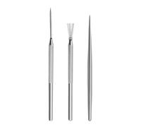 3Pcs Potterys Clay Feather Wire Texture Brush 7Pin Needle Pen Ceramic Polymers Clay Modelings Sculpting Tool Cake Metal Clay Tool