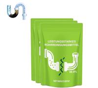 3Pcs Powerful Pipe Dredging Agent,Sink and Drain Cleaner Powder,80g Pipe Unclogger Powder,Multi-Functional PipeUnclogging For Kitchen Toilet Bathroom,Unclogging Solution for Pipes,Toilets & Showers