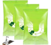 3PCS Powerful Pipeline Dredging Powder,Powerful Sink and Drain Cleaner,Pipe Dredge Deodorant,Sink Drain Cleaner Pipe Unblocking,Drain Clog Remover,Unclogging Agent Fast Foaming,80g