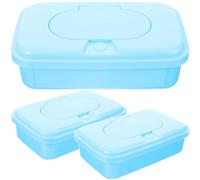 3pcs Pp Wipes Holder Box with Cover for Bedroom Living Room
