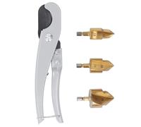 3Pcs PPR Lifting Drill Bit Set, Stepped Plastic Water Pipe Repair Tool with Quick Cutter, Ti - Coated High Carbon Steel Bits for 15-31mm Pipes, Compatible with Power Drills for P