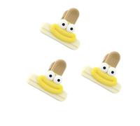 3pcs Practical Chip Clips Multipurpose Food Storage Sealers Snacks Bags Sealing Accessory Kitchen Organization Supplies Cartoon Food Bag Clips