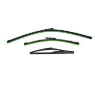 3PCS Premium Quality ABS Windscreen Windshield Wiper Blades Replacement Set High Performance Durable Easy Install Direct Fit For Grande Punto 199 Hatch Left 16in Right 26in Rear
