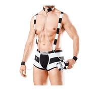 3Pcs Prisoner Costume Mens Sexy Stripper Role Play Lingerie Men's Sex Costumes Mens Sexy Lingerie Outfits for the Bedroom
