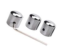 3pcs Professional Chrome Metal Guitar Tone Volume Knob with Hole Guitar Part