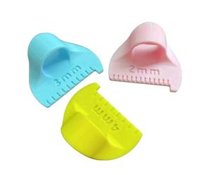 3Pcs Professional Quilting Ruler Set Sewing Templates Finger Patchwork Stitching Aid For Fabric Measurement Stitching Manual Sewing Gauges Set