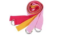 3pcs Professional Yoga Strap Stretch Band with Adjustable Ring | Polyester Cotton Build, Aluminum Alloy Closure, Gentle on Hands, Deeper Stretches for Hips and Ankles
