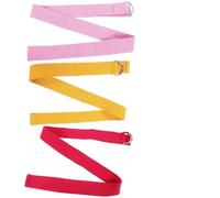 3pcs Professional Yoga Stretching Band with Adjustable D Ring Closure | Polyester Cotton and Aluminum Alloy, Washable Simple Design, for Forearms, Backs, Hamstrings