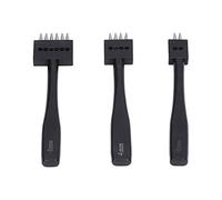 3Pcs Prong Punch Tool Set, Leather Hole Punch Tool with 4mm 5mm 6mm Sizes, High Strength Steel DIY Leather Row Punch for Precise Rectangular Stitching Holes (4mm)