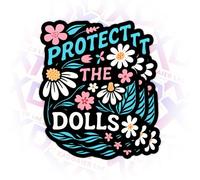 3Pcs Protect The Dolls Sticker, Trans Rights LGBTQ Equality Human Rights Advocacy 3 Inch Die-Cut Waterproof Vinyl Decals for Laptop, Tumbler, Notebook, Water Bottle, Gift for Men Women Kids