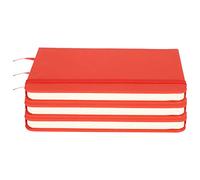 3Pcs PU Diary Stationery Office Notepad with Elastic Band, Compact Business Notebook for Gratitude Diary 5.5 X 3.5in (Red)