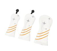 3Pcs PU Leather Golfs Club Head Covers Star Pattern Putter Covers Fairways Wood Headcover Hybrids Cover Golfs Accessory Fairway Wood Head Cover
