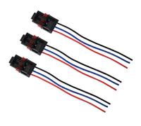 3pcs Pulse Bar Connectors Power Plug Harness for Polaris, Power Plug Wire for Ranger XP 1000/RZR/RS1/General 2018-2025 (Black, Blue, Red)